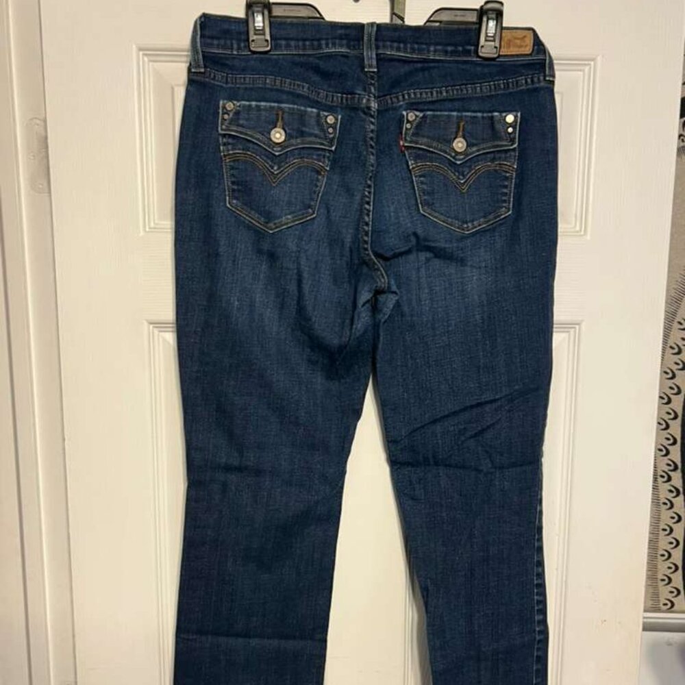 Levi’s Blue Denim Straight Leg Jeans – Size 10